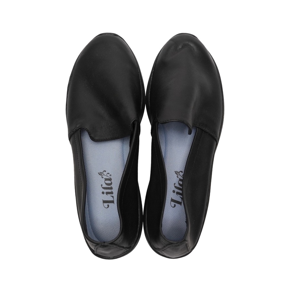 Shoes For Crews Lila Slip-On Loafers Women 8 Black Slip Resistant Work Loafers